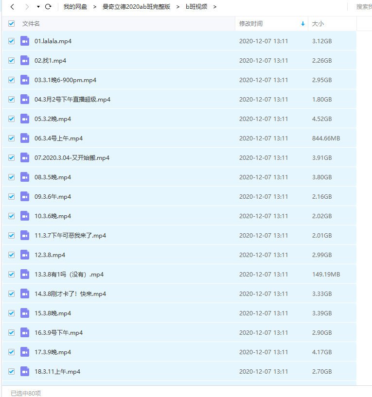 曼奇立德2020ab班完整版(画质高清有课件,新增大量助教改图的课) 第4张 曼奇立德2020ab班完整版(画质高清有课件,新增大量助教改图的课) 第4张
