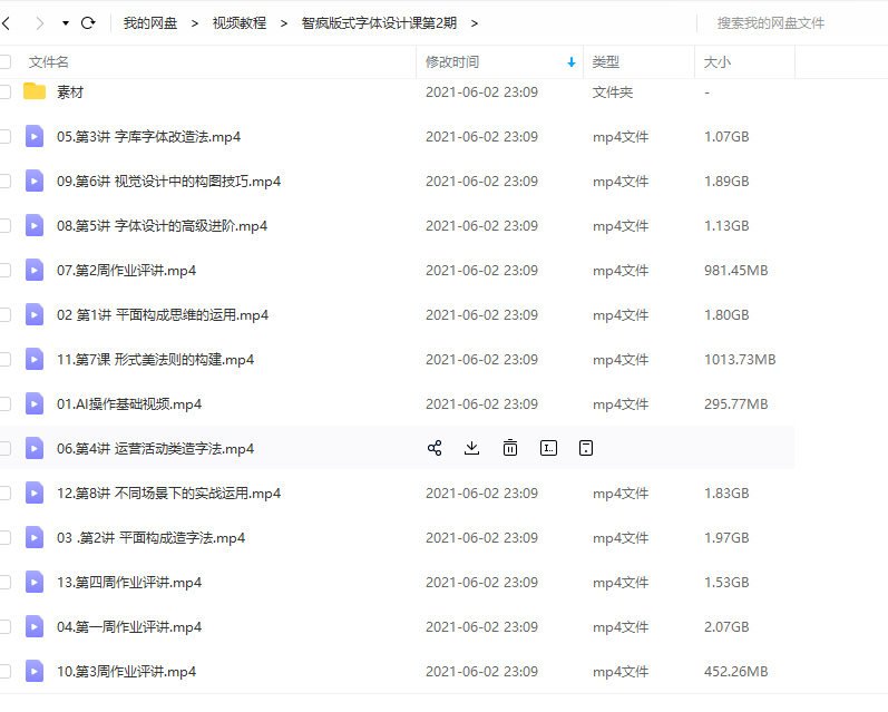 智疯版式字体设计课第2期2020年【画质一般有素材】  第2张