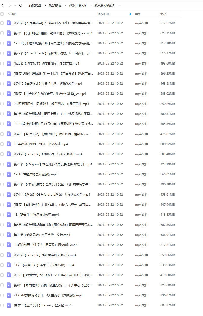 【张双】UI设计进阶班第7期【画质高清有素材】  第3张