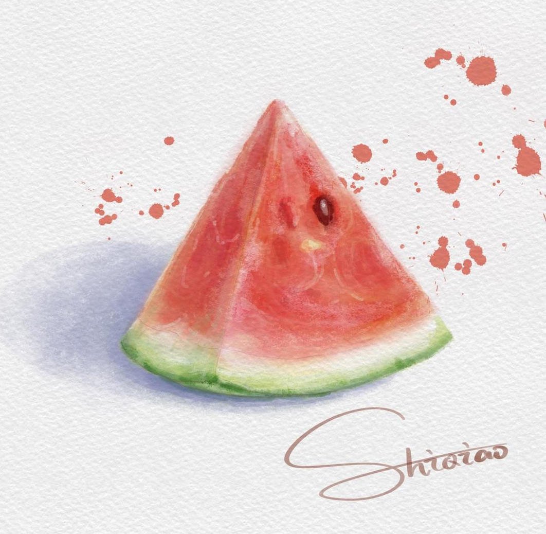 诗乔水彩ipad插画课水果2020年+甜品【画质高清有笔刷】