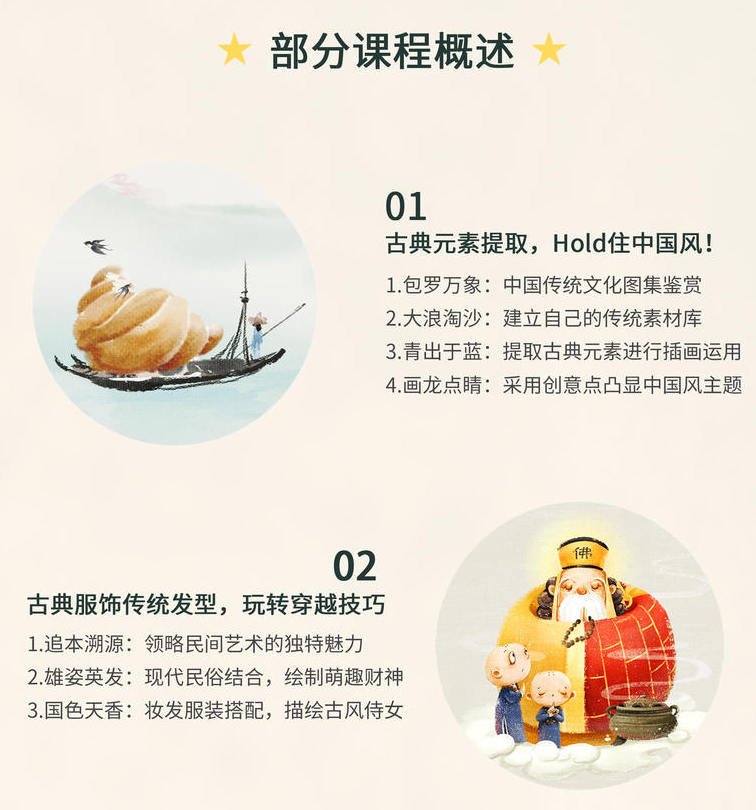 鱼雨桐商业插画国风典藏2020年1月【画质高清有笔刷素材】