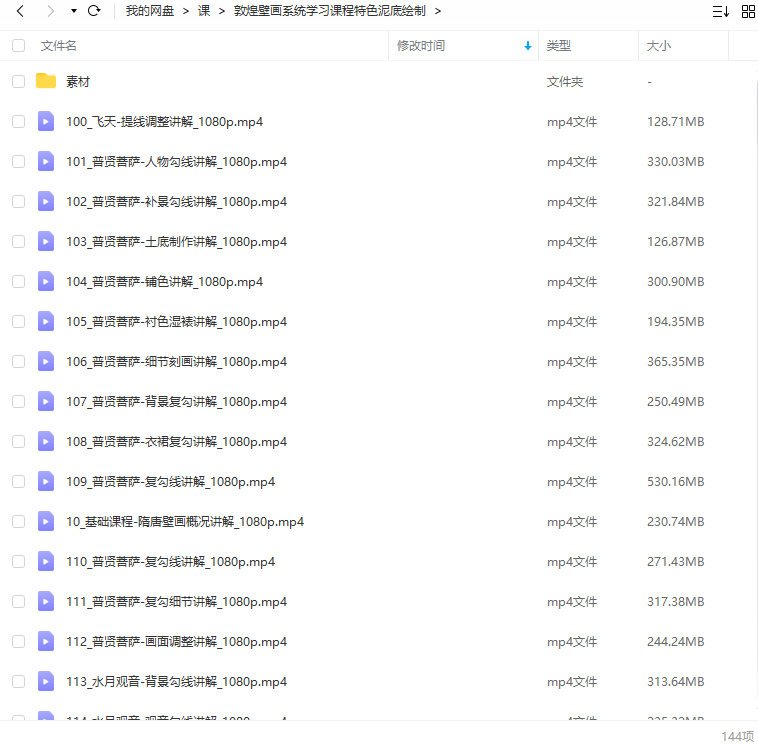 一行壁画 敦煌壁画系统课(传统泥底画法)