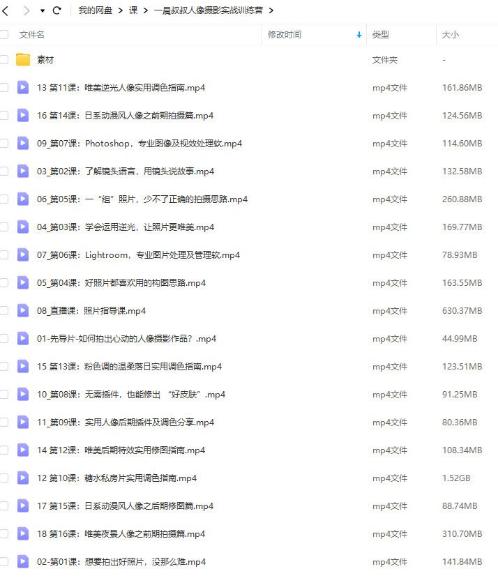 一晨叔叔人像摄影实战训练营  第2张