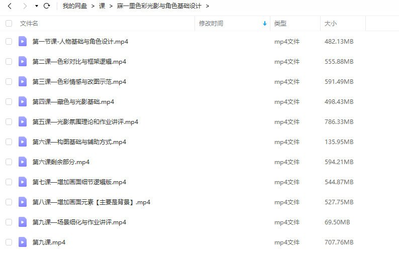 寐一里2021色彩光影与角色基础设计视频教程 第2张 寐一里2021色彩光影与角色基础设计视频教程 第2张