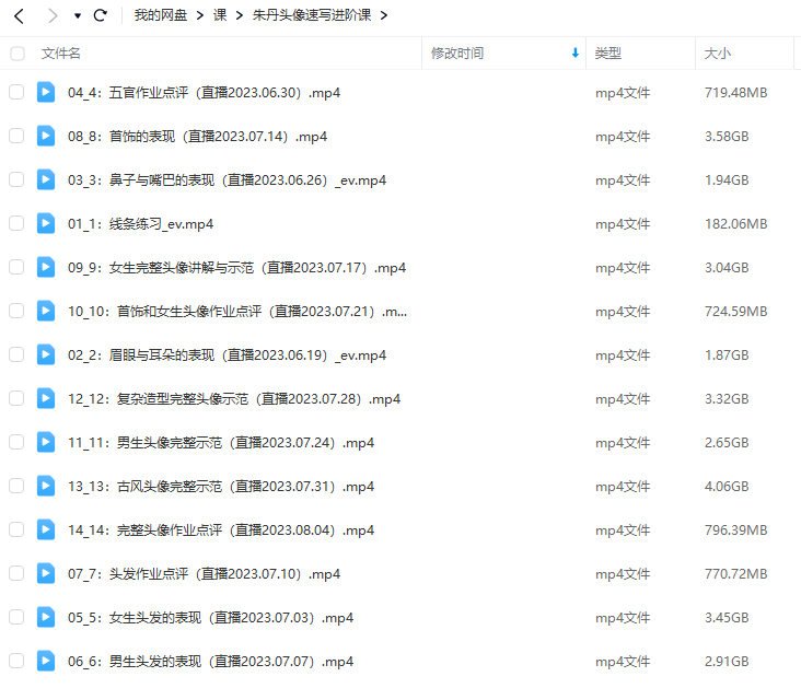 朱丹头像速写进阶课