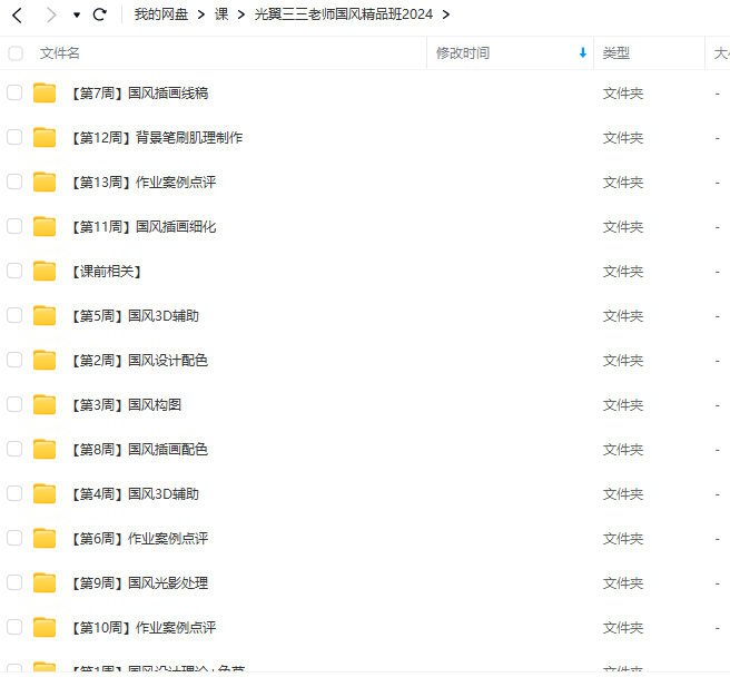 2024光翼三三老师国风精品班