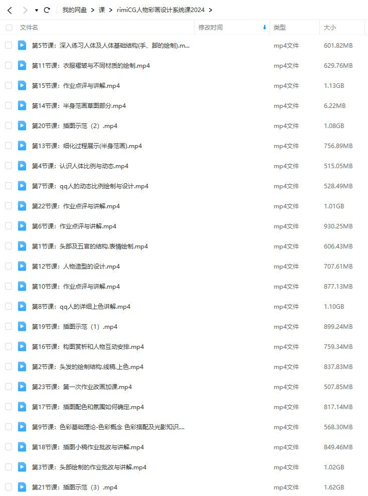 rimi CG人物彩画设计系统课2024