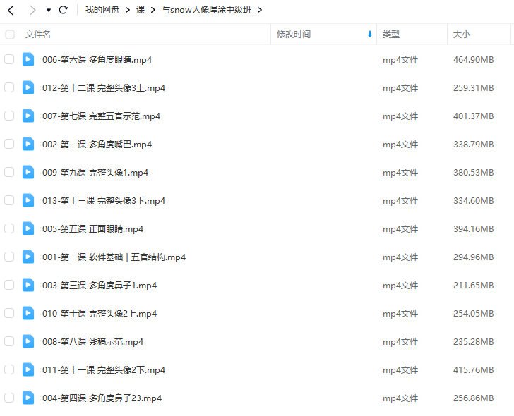 与snow人像厚涂中级班